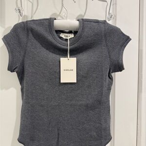 EVERLANE SHRUNKEN TEE IN COZY WAFFLE small